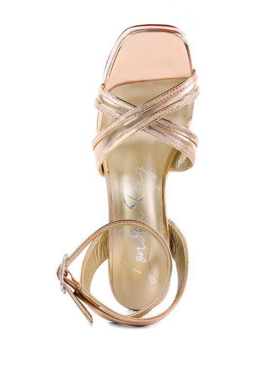 NYLE PLATFORM HEELED SANDALS - NUTRAL ATTIRE