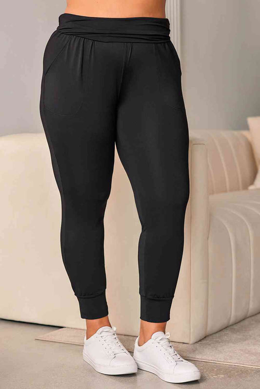 Plus Size High Waist Skinny Pants - NUTRAL ATTIRE