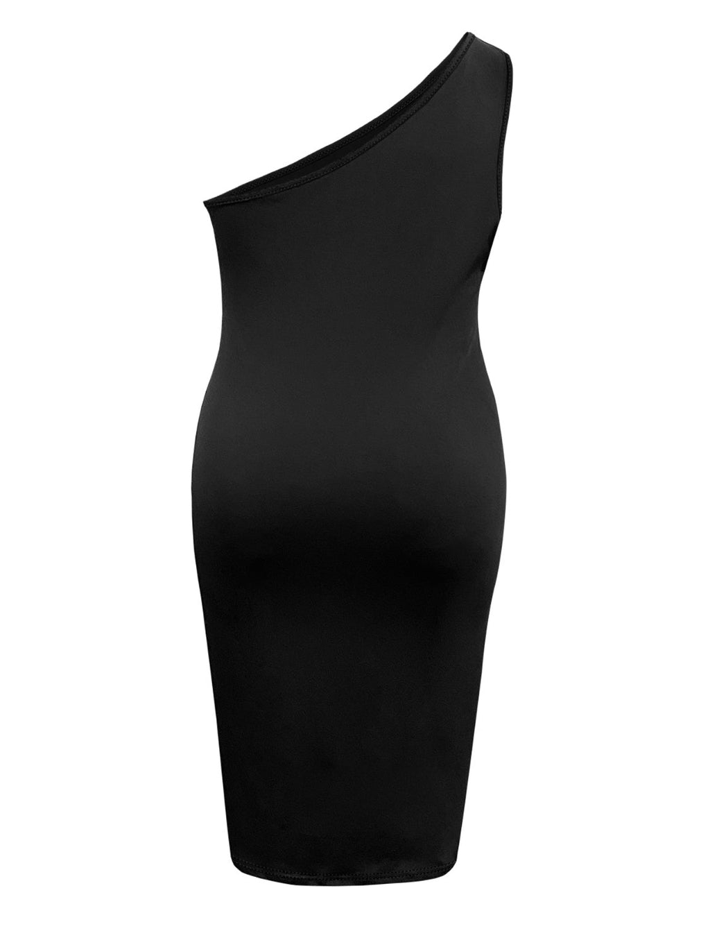 Plus Size Twisted One Shoulder Sleeveless Midi Dress - NUTRAL ATTIRE
