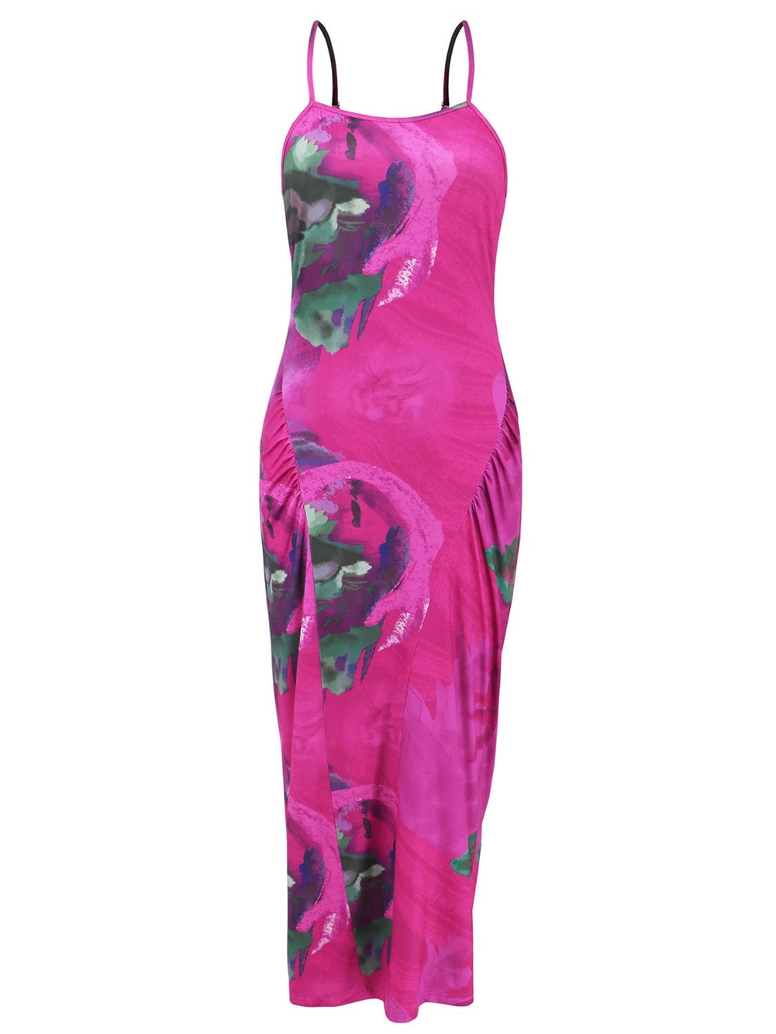 Printed Spaghetti Strap Cami Dress - NUTRAL ATTIRE