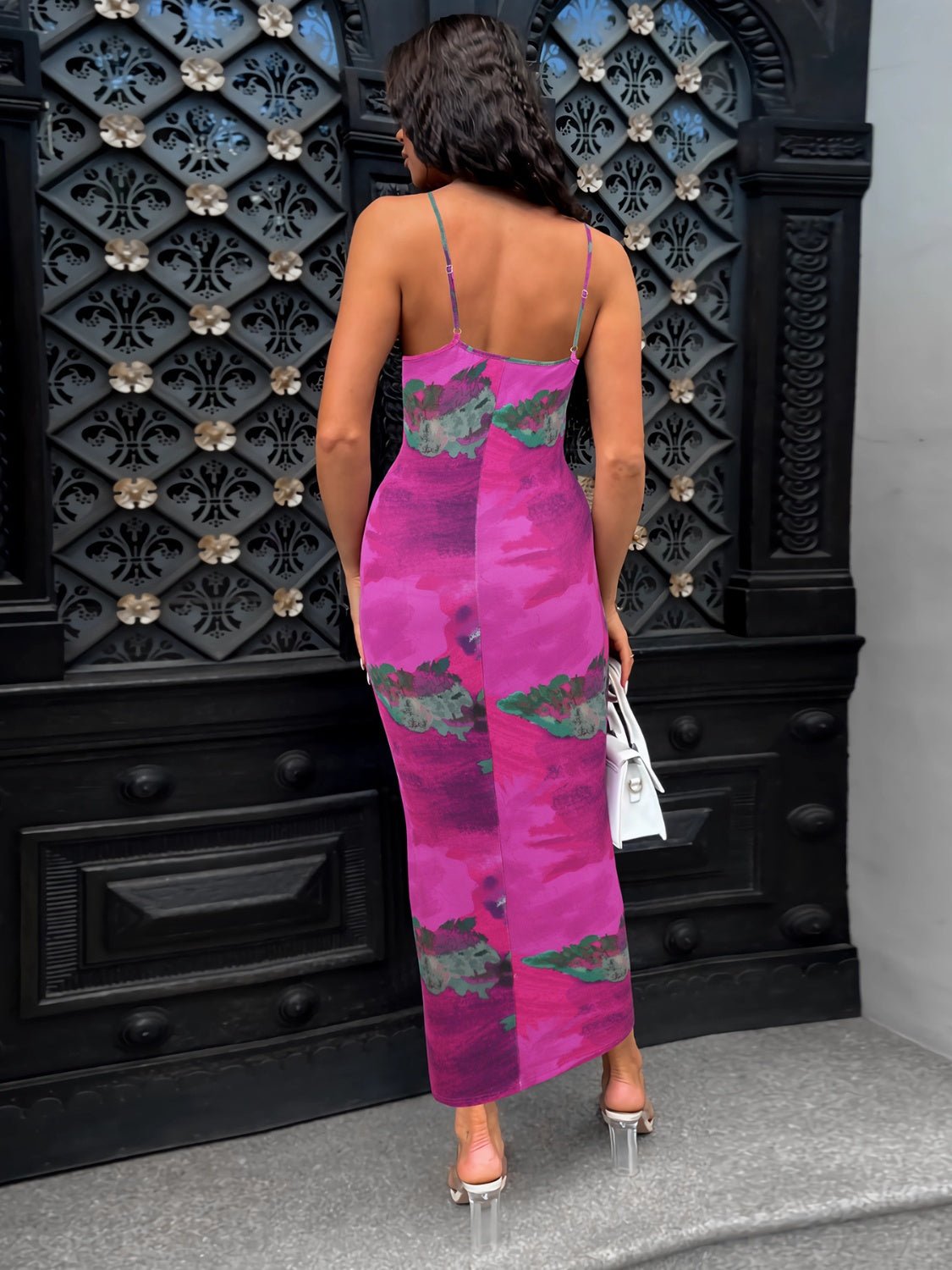 Printed Spaghetti Strap Cami Dress - NUTRAL ATTIRE