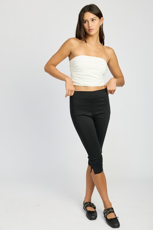 RUCHED TUBE TOP - NUTRAL ATTIRE