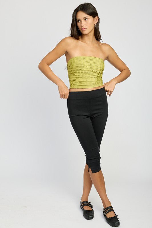 RUCHED TUBE TOP - NUTRAL ATTIRE