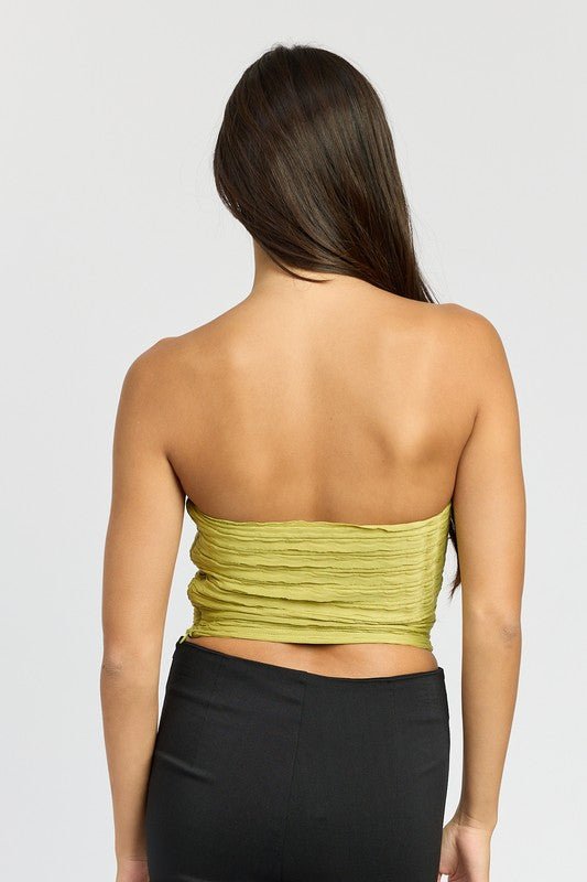 RUCHED TUBE TOP - NUTRAL ATTIRE