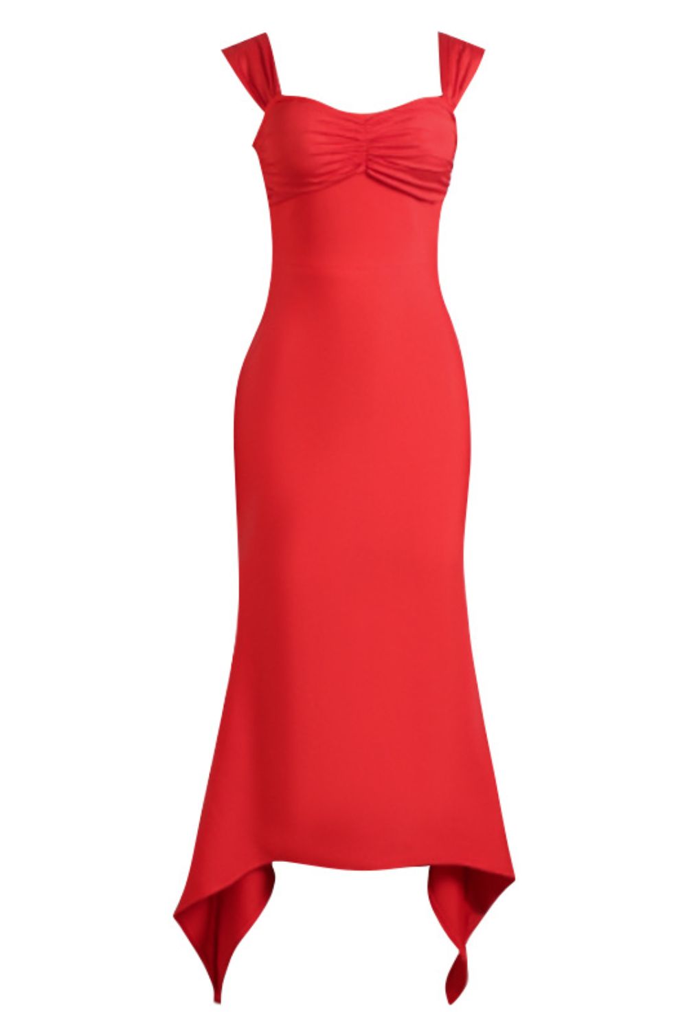 Scarlett Ruched Sweetheart Neck Hem Detail Dress - NUTRAL ATTIRE