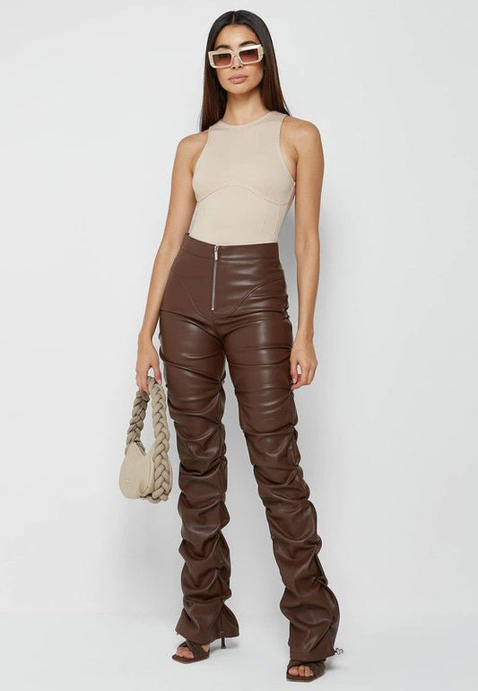 SEXY PU LEATHER PANTS - NUTRAL ATTIRE