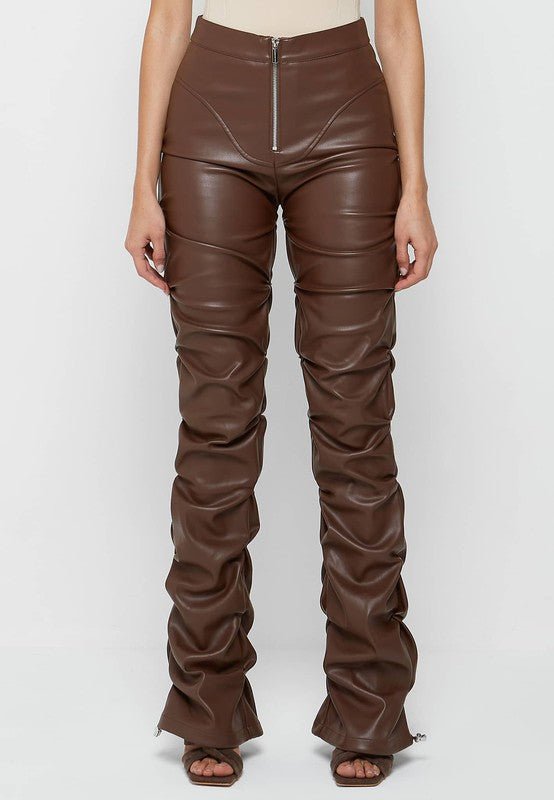 SEXY PU LEATHER PANTS - NUTRAL ATTIRE