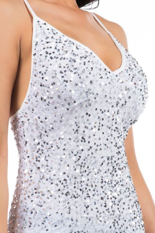 SEXY SEQUIN PARTY DRESS - NUTRAL ATTIRE