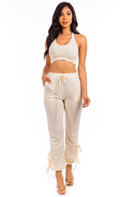 SEXY SUMMER TWO PIECE PANT SET - NUTRAL ATTIRE