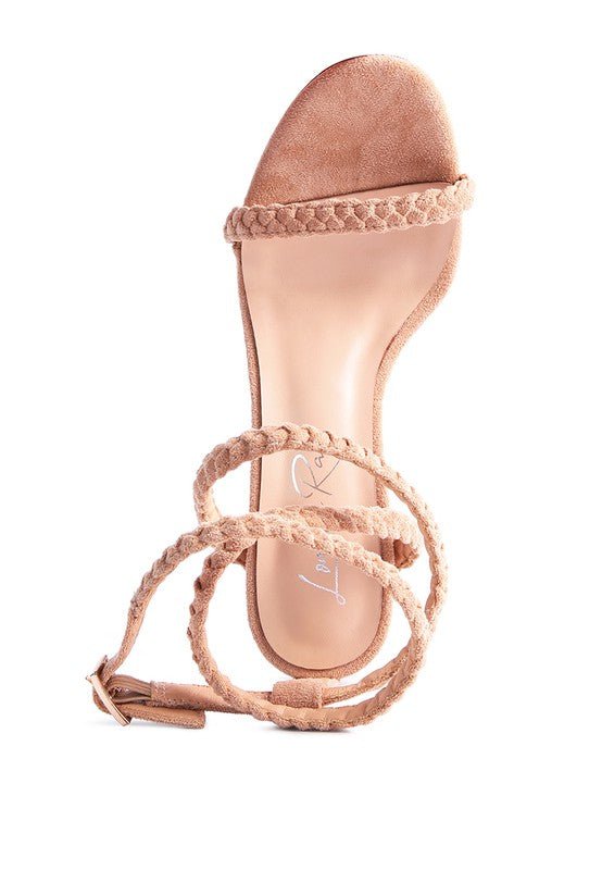 SHERRI SUEDE STILETTO SLING - BACK SANDAL - NUTRAL ATTIRE