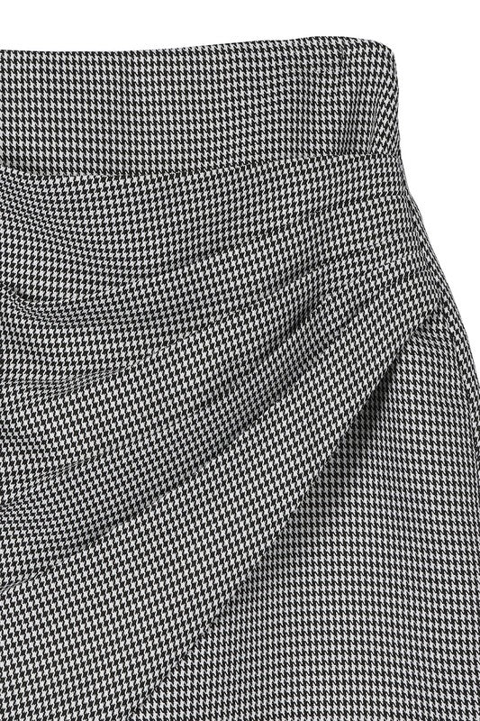 Shirley Hound tooth shirred wrap skirt - NUTRAL ATTIRE