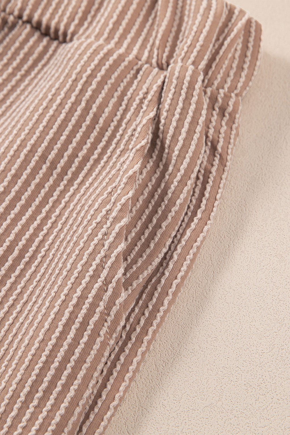 Smoke Gray Corded Sleeveless Top and Pocketed Shorts Set - NUTRAL ATTIRE