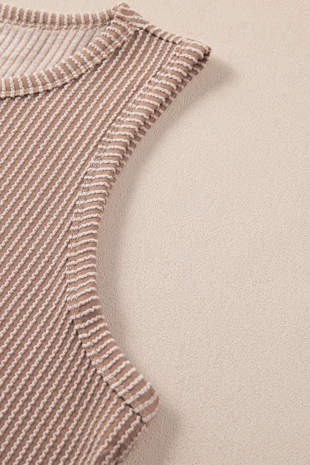 Smoke Gray Corded Sleeveless Top and Pocketed Shorts Set - NUTRAL ATTIRE