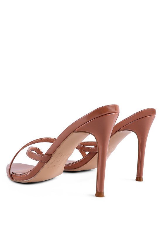 SPELLBOUND HIGH HEELED POINTED TOE SANDAL - NUTRAL ATTIRE