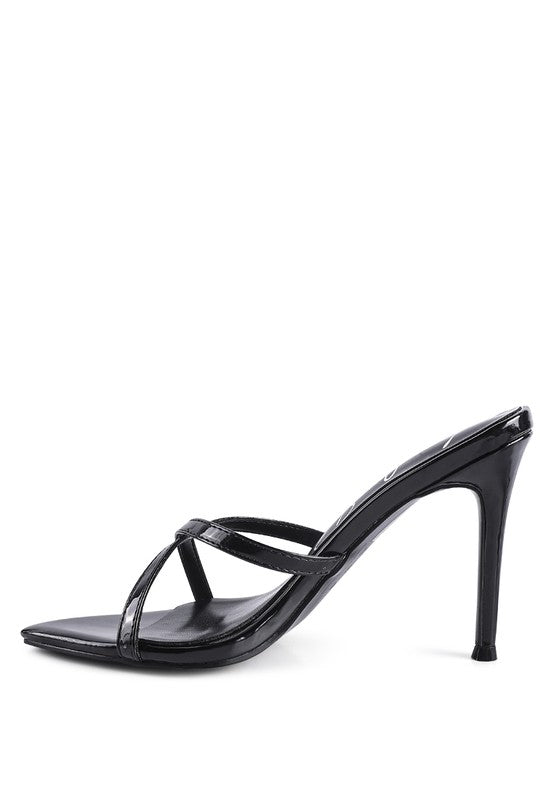 SPELLBOUND HIGH HEELED POINTED TOE SANDAL - NUTRAL ATTIRE