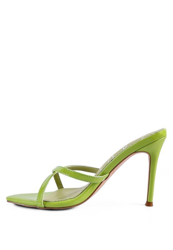 SPELLBOUND HIGH HEELED POINTED TOE SANDAL - NUTRAL ATTIRE