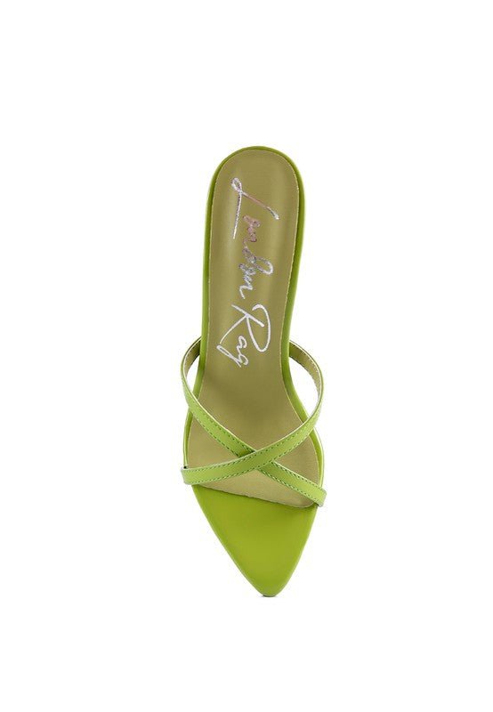 SPELLBOUND HIGH HEELED POINTED TOE SANDAL - NUTRAL ATTIRE