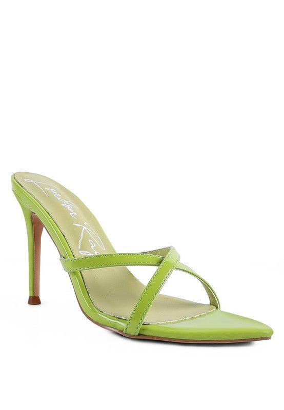 SPELLBOUND HIGH HEELED POINTED TOE SANDAL - NUTRAL ATTIRE