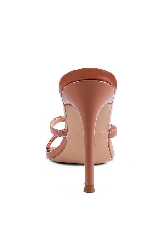 SPELLBOUND HIGH HEELED POINTED TOE SANDAL - NUTRAL ATTIRE