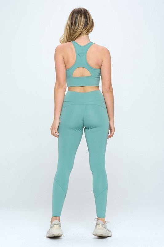 Two Piece Activewear Set with Cut - Out Detail - NUTRAL ATTIRE