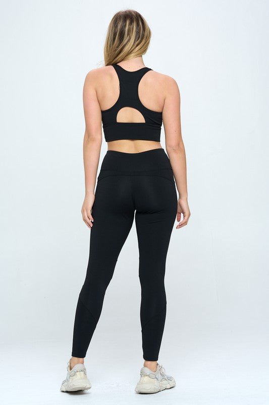 Two Piece Activewear Set with Cut - Out Detail - NUTRAL ATTIRE