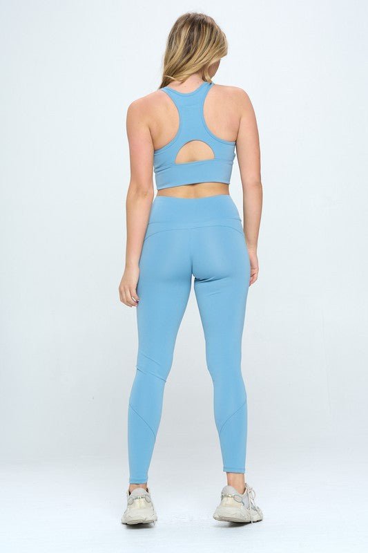 Two Piece Activewear Set with Cut - Out Detail - NUTRAL ATTIRE