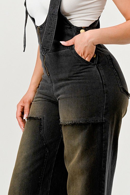 Urban Noir Denim Overalls Black Jumpsuit - NUTRAL ATTIRE