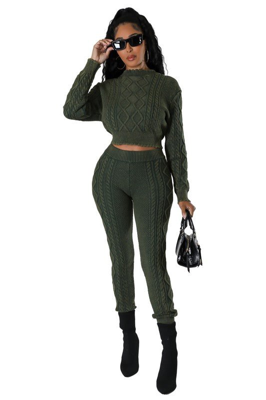 WOMEN FASHION 2PCS SWEATER PANTS SET - NUTRAL ATTIRE