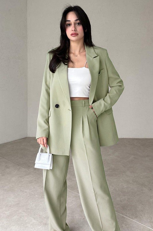 WOMEN FASHION BLAZERS SUIT SET - NUTRAL ATTIRE