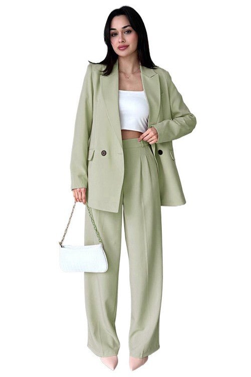 WOMEN FASHION BLAZERS SUIT SET - NUTRAL ATTIRE