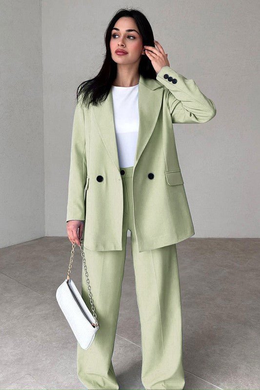 WOMEN FASHION BLAZERS SUIT SET - NUTRAL ATTIRE