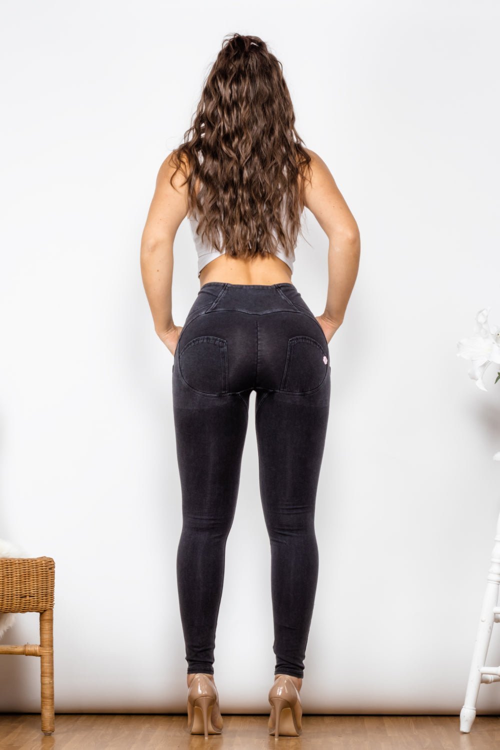 Zip Closure Skinny Jeans - NUTRAL ATTIRE